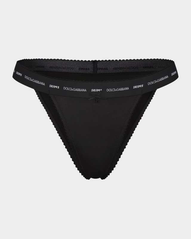 Stretch Satin Thong